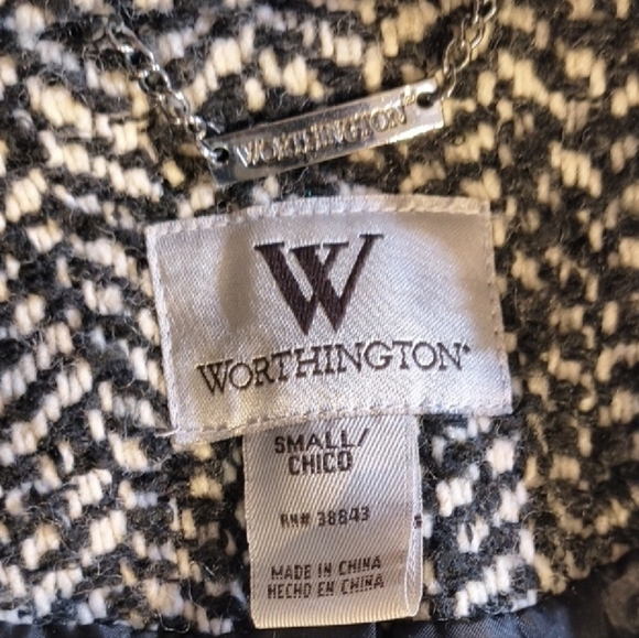 Worthington Herringbone Trench Coat - Picture 3 of 5